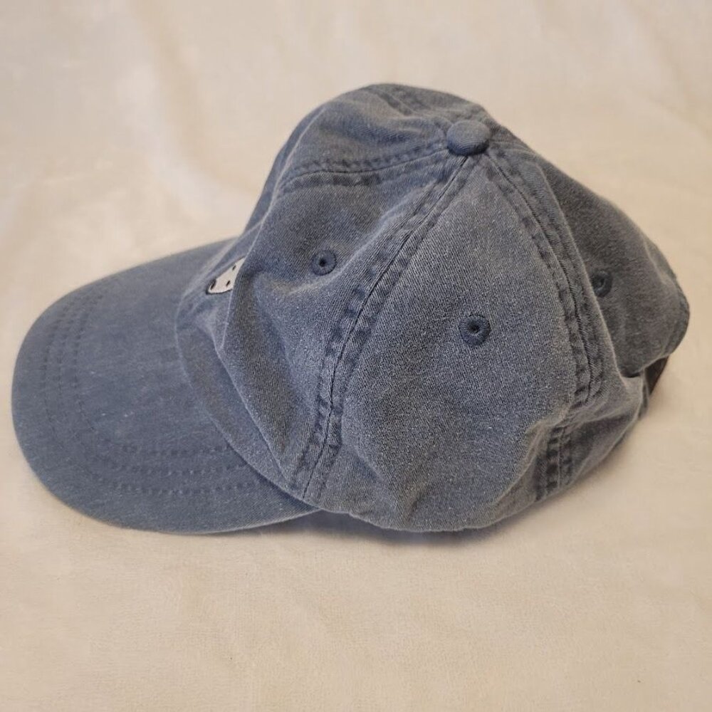 Adams Blue Denim Embroidered Dog Logo Adjustable Baseball Cap  Strap Back Hat - Picture 10 of 12